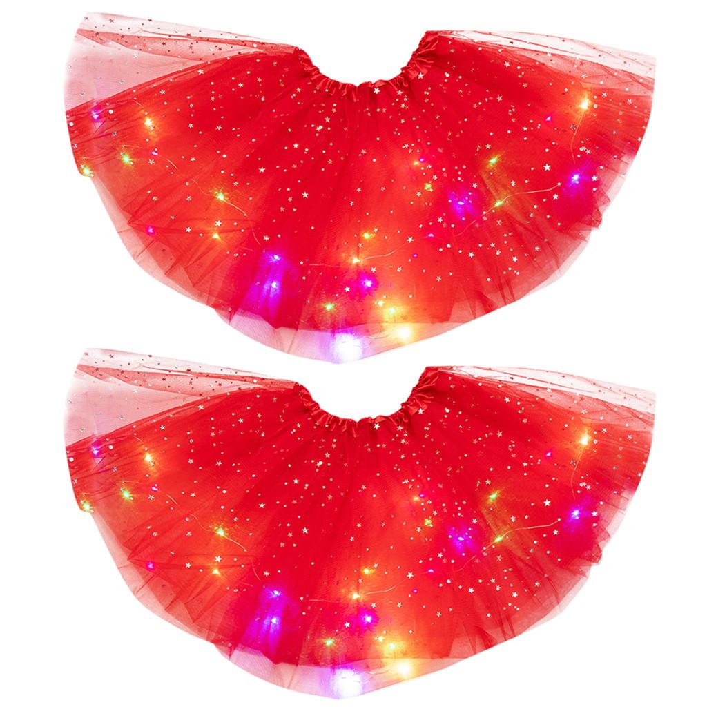 Buy Aly Kids Girls Baby Sequin Tutu Skirt LED Light Up Pettiskirt ...