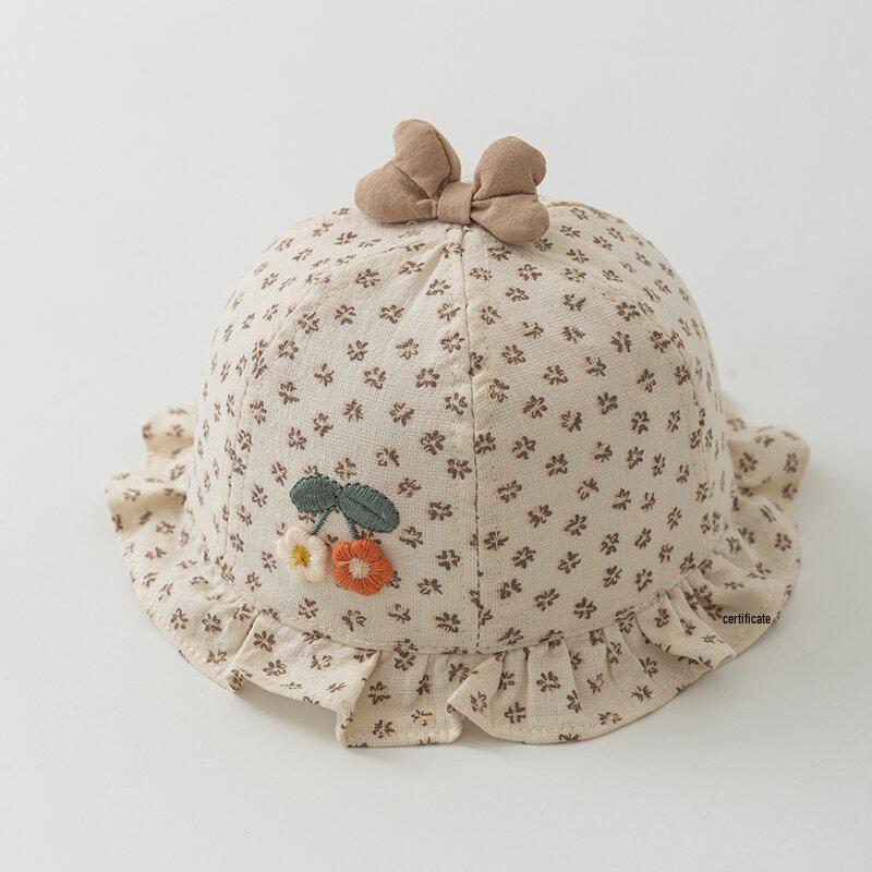 Korean Style Children's Sun Protection Lace Bucket Hat for Girls