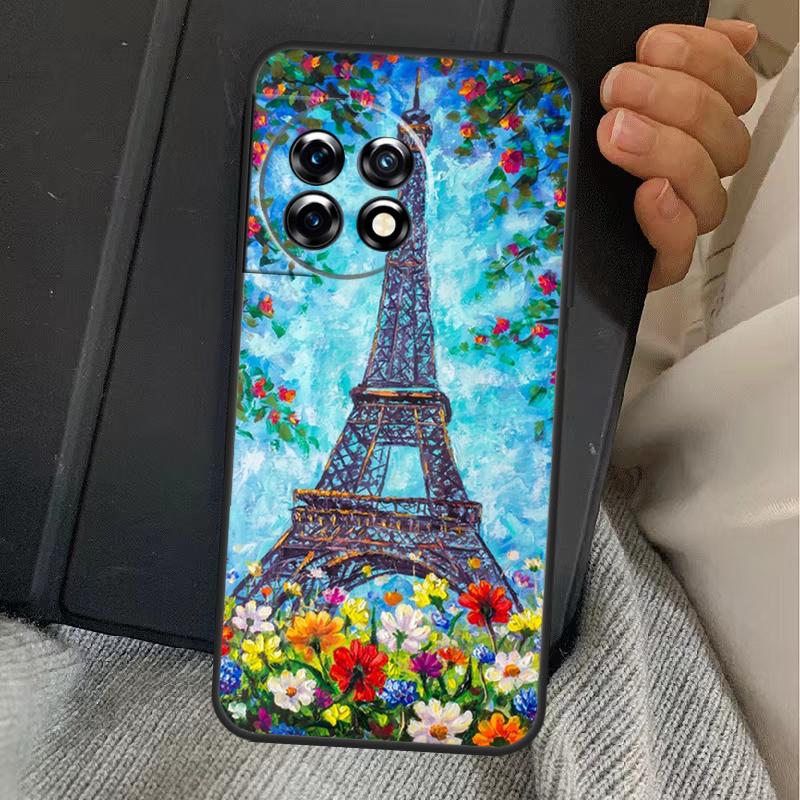 Paris Eiffel Tower Case For OnePlus 13T 10T 8T 10R 12R 13R 15 13 12 11 10 9 Nord CE 5 2 3 4 Lite N20 N30 Cover