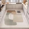 Large PVC Kitchen Floor Mat Non Slip Oil Proof Easy Clean Leather Rug For Balcony