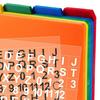 1 Set Index Card Guide Set Self Adhesive Number Alphabet Sticker File Classification Colorful Index Card with Tabs Office