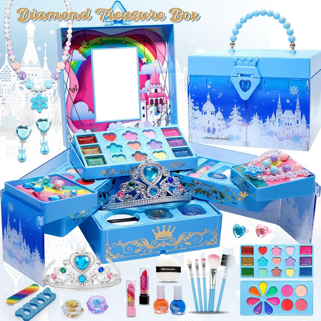 Children'S Play House Girl Cosmetics Ice And Snow Set Princess Manicure Toy Gift Box Birthday Gift