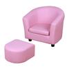 Kids Toddler Sofa Children's Armchair Footstool with Thick Padding, Anti-skid Foot Pads, 30 X 28 X 21cm, Pink