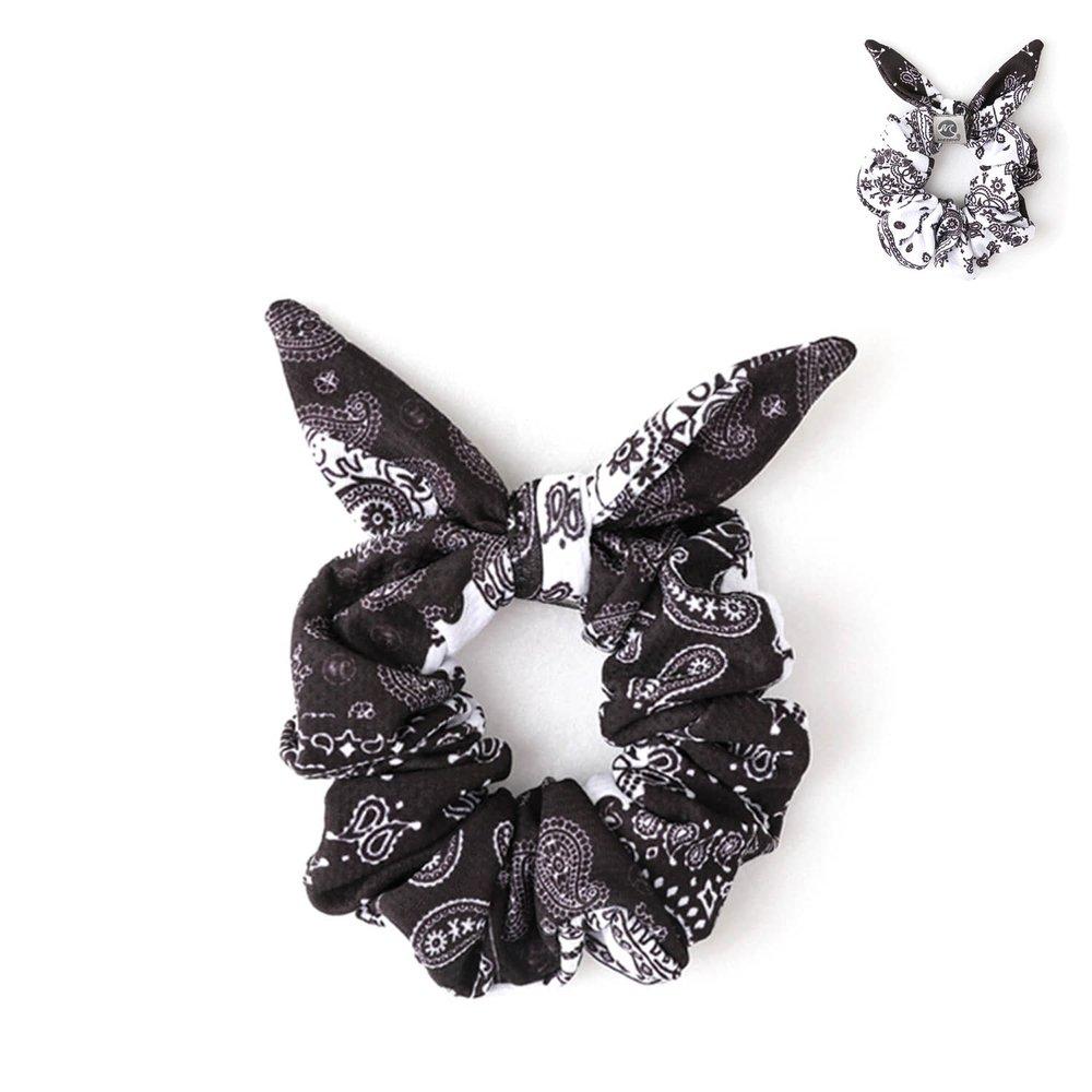 

Mecenat Women s Hair Scrunchie Scrunchie Gopchang Band Hair Band Paisley White Original