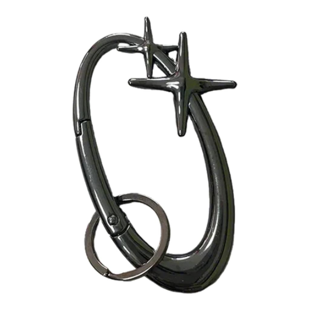 Stylish Y2K Star Carabiner Keychain Minimal Stainless Steel Star Carabiner Keychain Pendant for Bags and Backpacks
