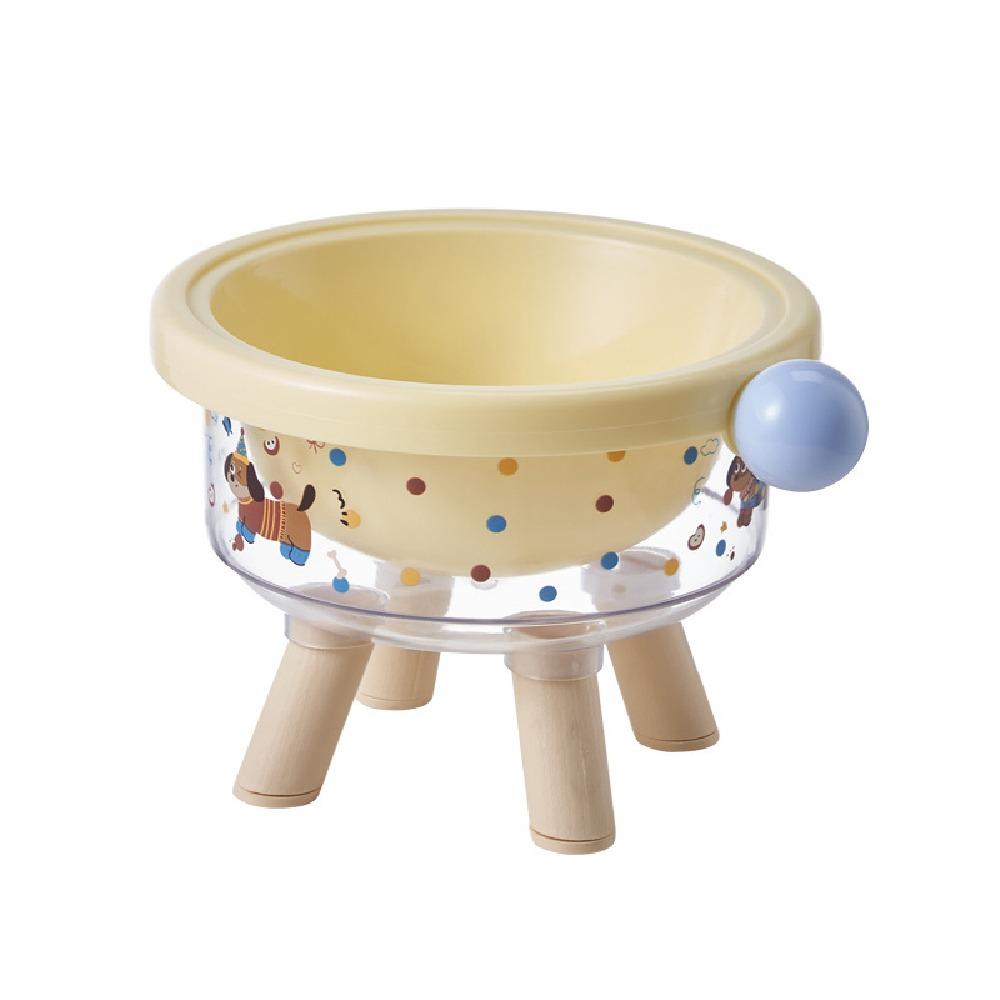 

Нескользящая миска для питомца на высокой ножке, съемный контейнер для воды для питомца, товары для питомцев Yellow Set A