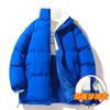 Men Double Sided Thick Fleece Cotton Padded Jacket Casual Loose Winter Coat