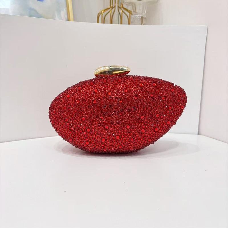 Borsa clutch rotonda classica alla moda borsa da sera borsa in acrilico manico in metallo retrò tracolla a spalla