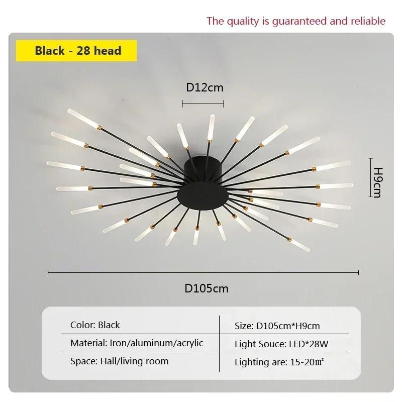 Modern LED Ceiling Lamps Acrylic Sunflower Ceiling Lights Brushed Antique Gold Creative Chandelier Living Dining Room Lighting