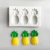 3 Gözlü Ananas Çilek Silikon Sugarcraft Kalıbı Reçine Aletleri Cupcake Pişirme Kalıbı Fondant Pasta Süsleme Aletleri