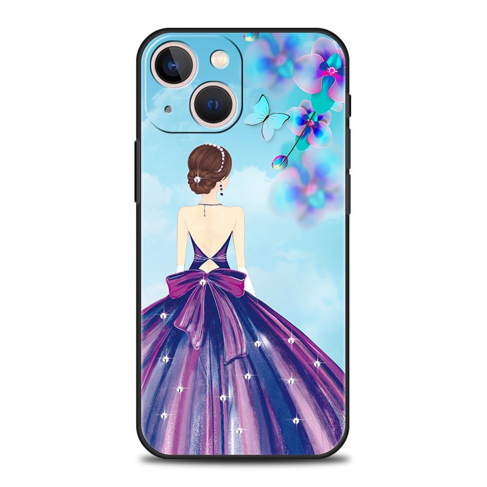 Fashion Pretty Girl Evening Dress Phone Case For Samsung Galaxy S26 S25 S24 S23 S22 S20 Ultra S21 FE 5G S10 Plus Cover