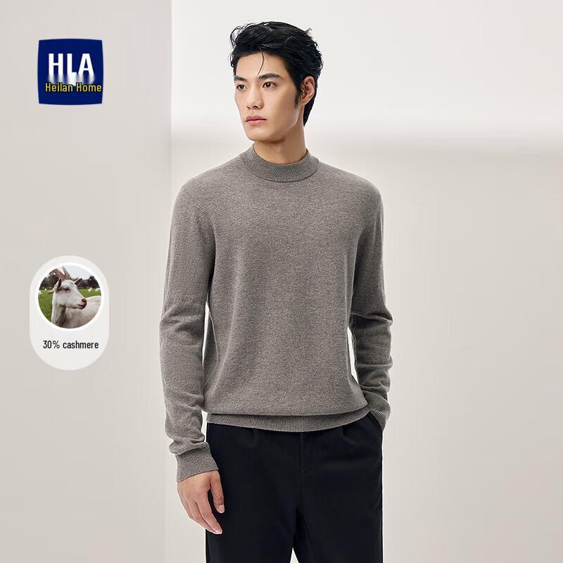 

HLA Men s Slim Fit Semi-High Neck Cashmere Blend Pullover Sweater M