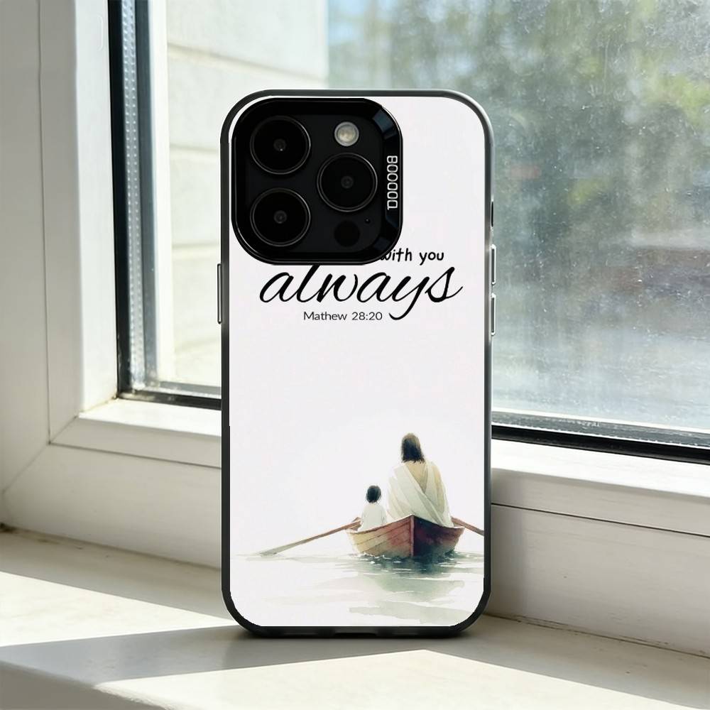 Bible Verse Christian Q-Quote Phone Case For iPhone 17,16,15,14,13,12,11 Plus,Pro Max,XS,Colorful Silver Phone Case Funda Cover