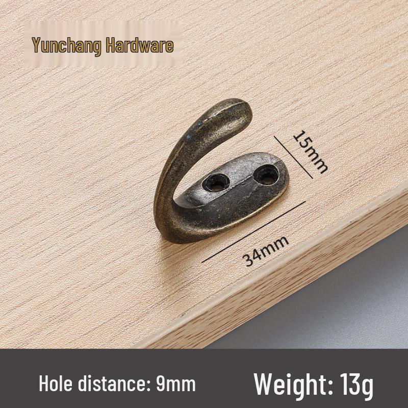 Vintage Legierung Wandmontierter Mantelhaken - Hinter-Tür, Wandbild, Einzeln, Dickes Design