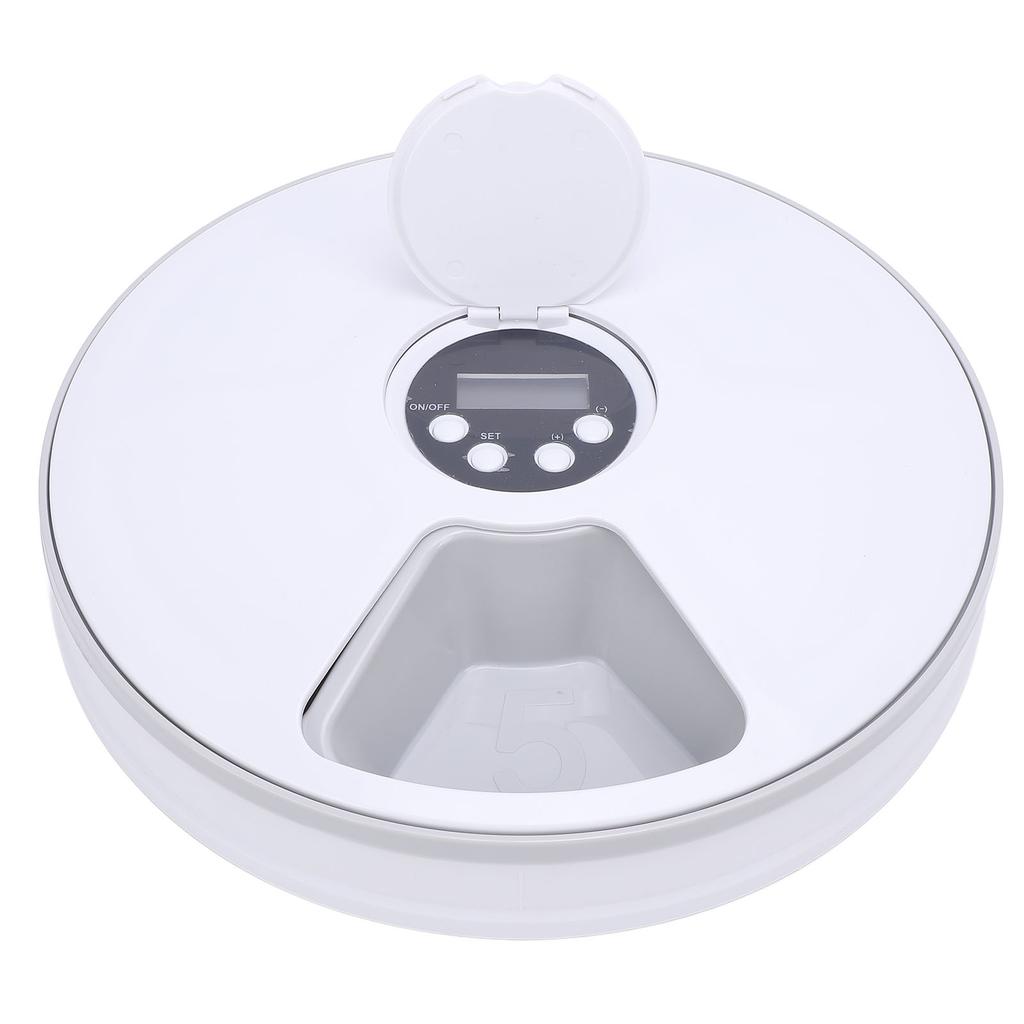 Automatic Pet Feeder Timed Feeding Portion Control Lightweight Plastic Food Water Dispenser for