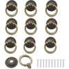 Bronze drawer pull ring,Vintage Brass Dresser Drawer Handle,Ring Drawer Handle with Screws,Furniture Decorative Drawer Knob,Cabinet 10 One Pack