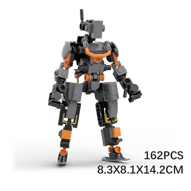 Assembled Building Block Mini Agent Orange Mecha Robot Model M Compatible With Lego Creative Assembling Series