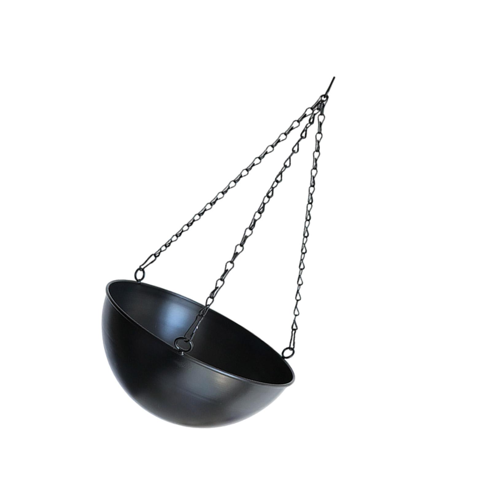 

Декоративные железные подвесные цветочные горшки Контейнеры Подвесная кашпо с дренажными отверстиями Подходит для использования в помещении и на улице L