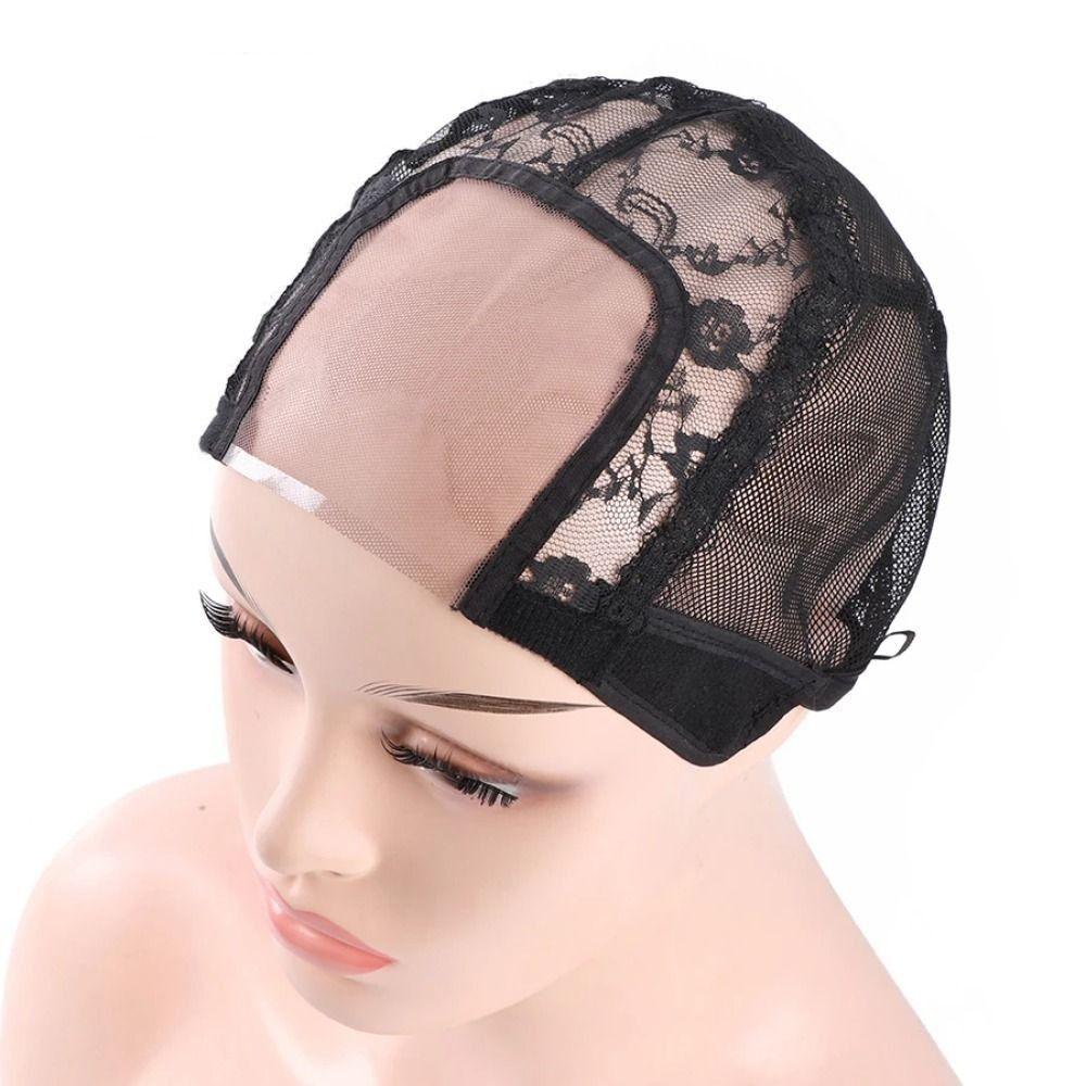 Filet invisible pour perruque U Part Noir Accessoires pour perruque Filet pour perruque en dentelle Pour la confection de perruques