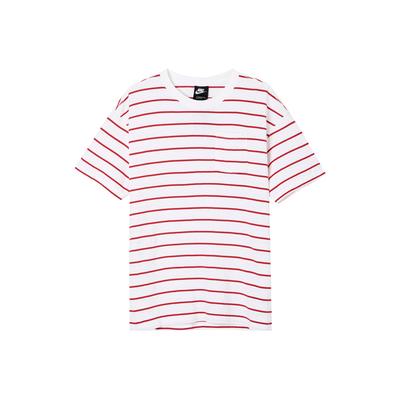 Breathable Striped Short Sleeve T-Shirt Men Tops White DM8880-100