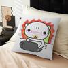 INS Puppy Seal Cartoon Decorative Room Aesthetics Pillow Case Home Decor Bedroom Sofa Bed Couch Pillow Cover 45x45