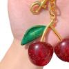 Keychain Key Holder Cherry Leaves Charm Keyring Fade-resistant Alloy Key Ring Backpack Car Accessory