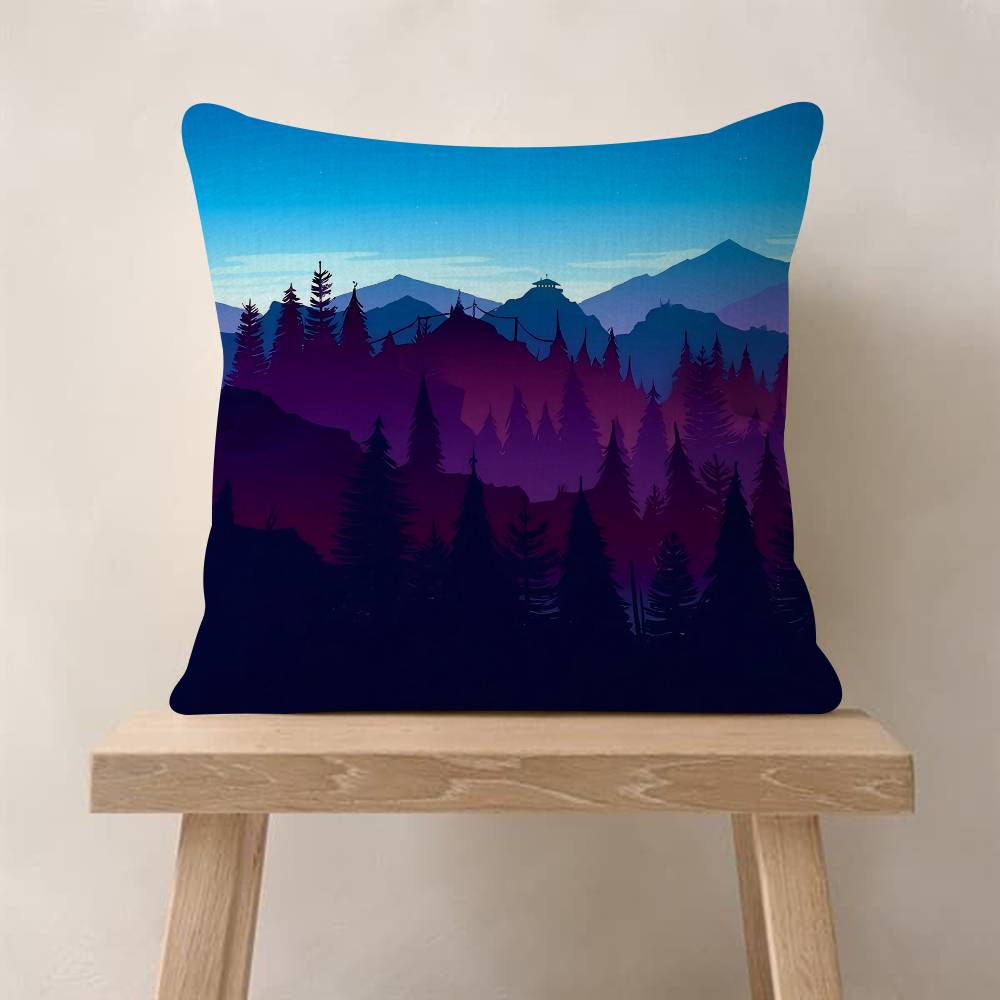 Firewatch Moon Mountain Forest Pillow Anime Pillow Sofa Bed Head Pillow Cover Cushion Cover Fashion