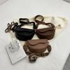 Kleine Leder Sattel Achseltasche für Frauen Kette Schulter Umhängetasche Damen Vintage Unterarm Handtaschen