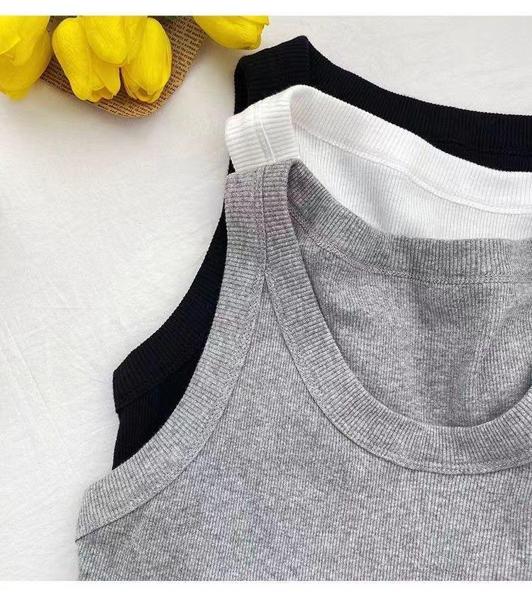 2025 Trendy Anti-Exposure Camisole: Light, High-Elastic Ribbed Spaghetti Strap Outerwear for Spring/Summer, Covers Underarm Area