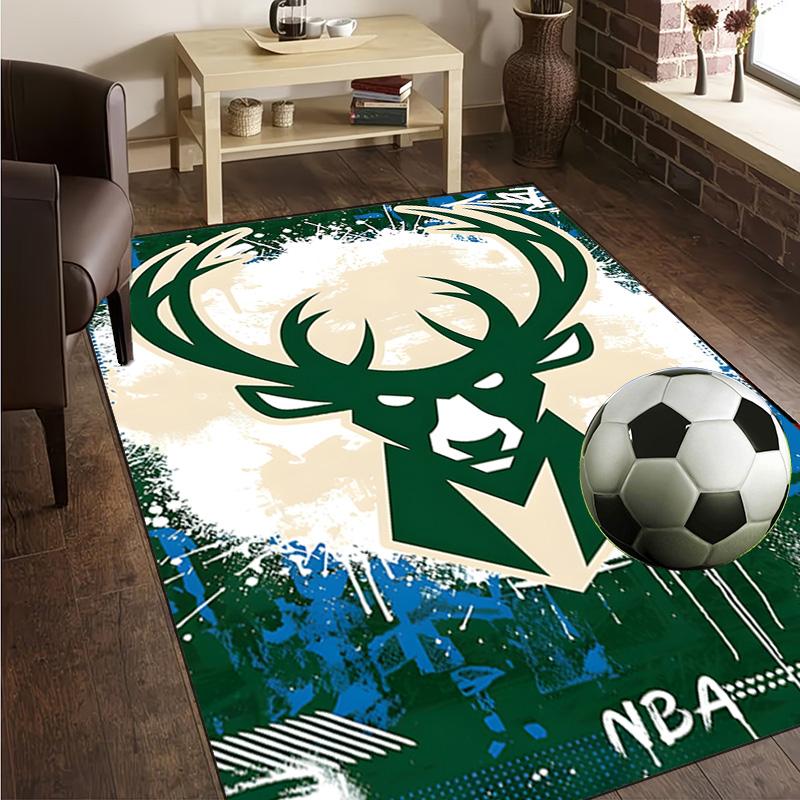 Bucks Team Logo Artwork Rug Office Carpet Non-Slip Mat, Chair Rug Floor Covering for Gaming, Bedroom, Living Room , Home Decor Christmas Gift