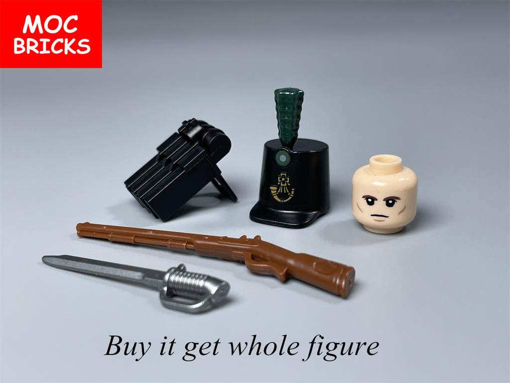 MOC Mattoncini Esercito Britannico Guerre Napoleoniche Figura Blocchi da Costruzione Spada Pistola Armi Militari Accessori Giocattolo per Bambini