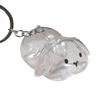 Functional Rabbit Shape Keepsakes Pendant Keychain Bunnies Hair Storage Box Clear Pet Furs Organizers Bag Charm Gift