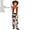 Boys Girls Cowboy Wild Western Rodeo Costume Kids Fancy Dress Cosplay Outfit