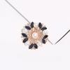 Elegant Crystal Pearls Flower Brooch For Women Vintage Rhinestones Scarf Pin Multi Purpose Jewelry Gift