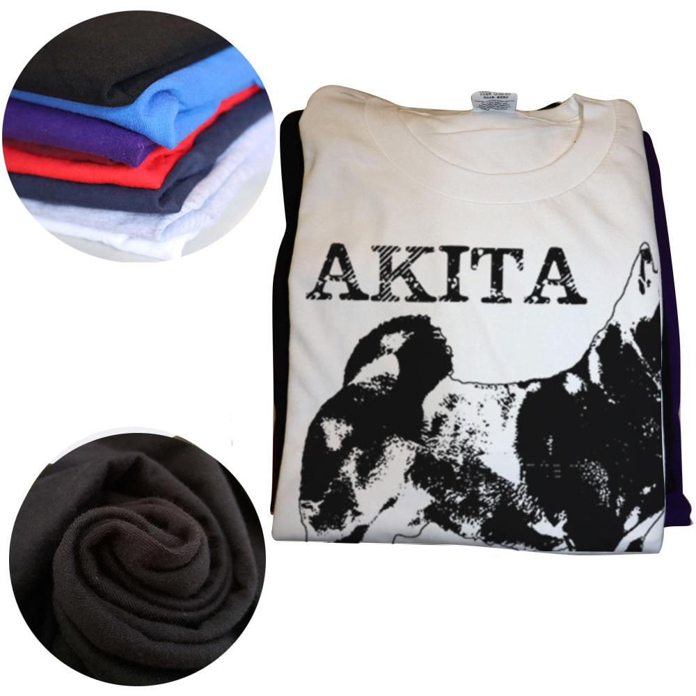 Funny American Akita Dog Graphic T Shirts Men Women Pure Cotton Humor Streetwear Tee Shirt Short Sleeve Unisex Loose Clothing