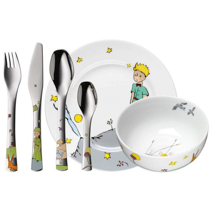 Set 6 pièces Petit Prince - WMF - Porcelaine et inox 18/10 - Blanc - Enfant - Maison - Lave-vaisselle