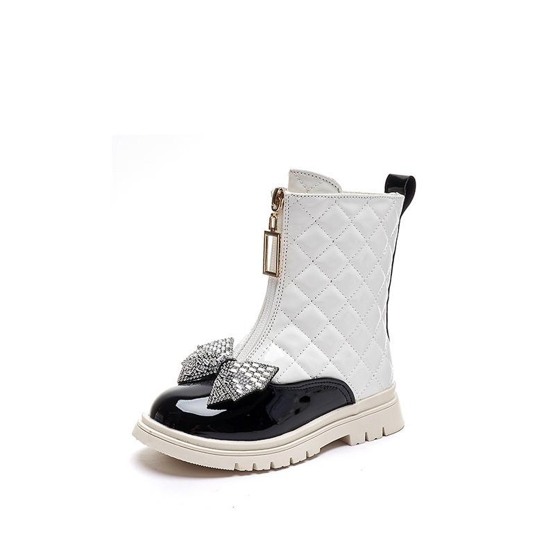 Mädchen Mode Kurze Stiefel Herbst Mädchen Einzelstiefel Mode Kinder Lederstiefel