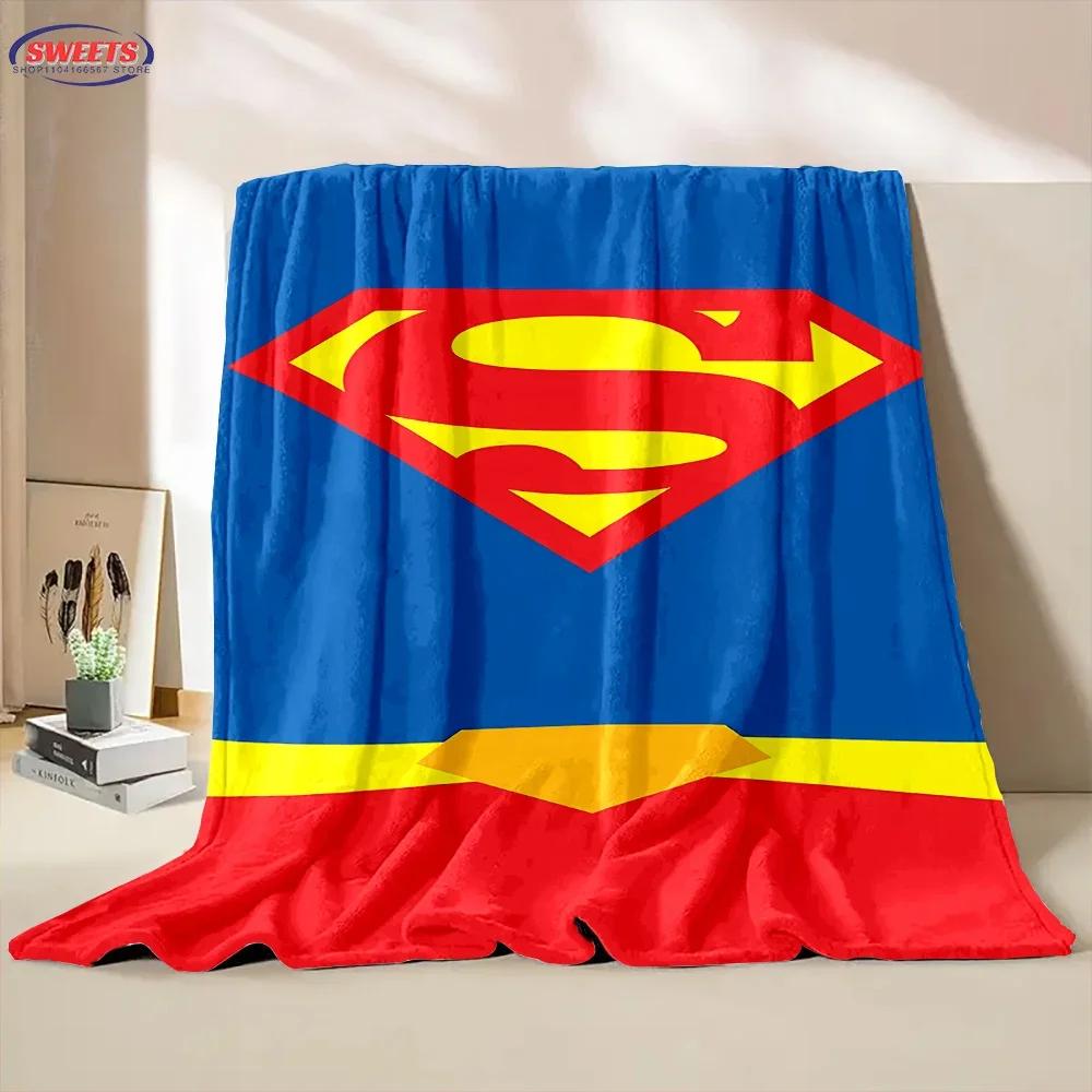 New Arrive Classic Superman Logo Blanket Sofa Bed Cover Four Season Soft Fluffy Quilt Blanket Flannel Throw Outdoor Leisure Nap