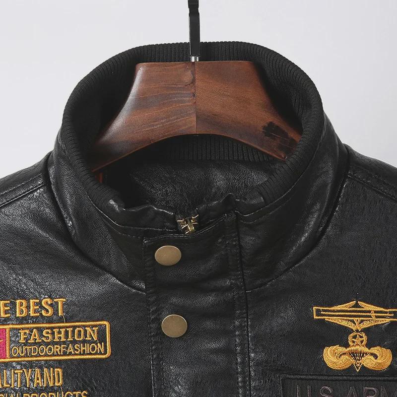 Men's Spring & Autumn PU Leather Motorcycle Jacket