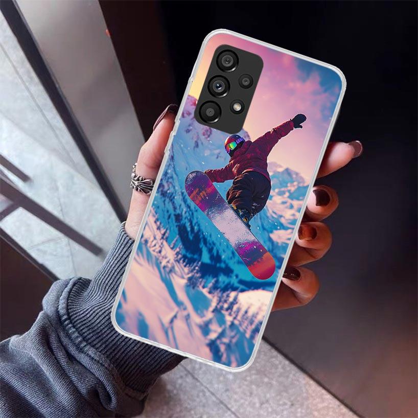 Adventure Snowboarding Extreme Phone Case For Samsung Galaxy A12 A52S A42 A32 A22 A51 A50 Note 20 Ultra 10 S10 Plus A71 A70 A31