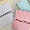 Minimalist Horizontal Line Colorful Tear-off Coil Notebook Index Card Small Sticky Notes Pad for Students Office Creative Design 15x10cm 4PCS