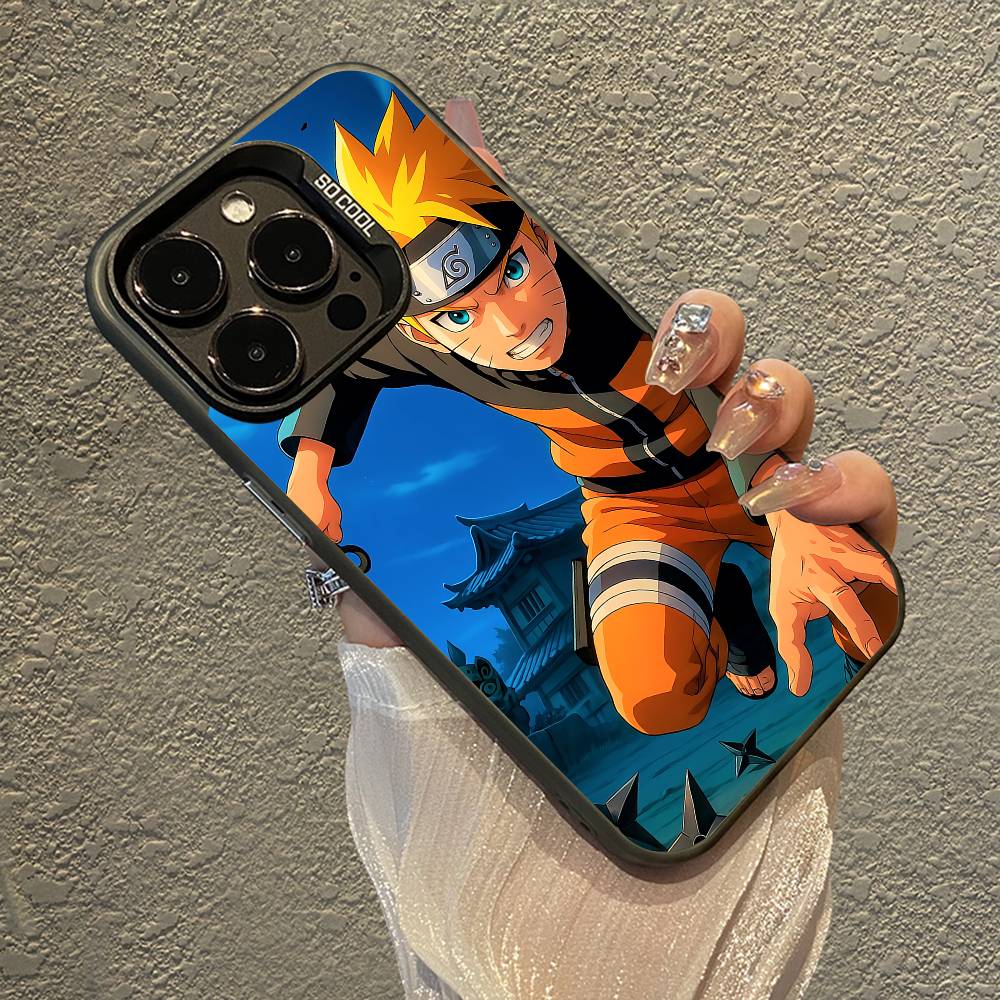 Anime E-NarutoS Phone Case For IPhone 16 15 Plus 14 13 12mini 11Pro Max Candy Matte Shockproof Back Cover