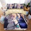 Anime G-Genshin Impact Duvet Cover Pillowcase Anime Girl Bedding Set Adult Boy Teen Children Bedroom Decoration Queen King Size