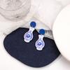 Vintage Blue and White Porcelain Earrings Chinese Style Hanfu Earrings  Jewelry Accessories