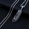 Pendentif Plume Goro Takahashi Tendance Collier Mode Homme et Femme Pendentif Feuille Plume Collier Homme et Femme