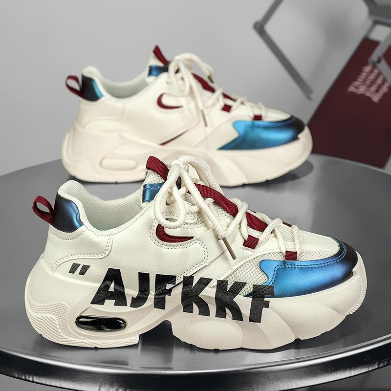2025 Youth New Sports and Leisure Shoes Platform Heightening Versatile Shoes Student Running Basketball Trend Sports Shoes