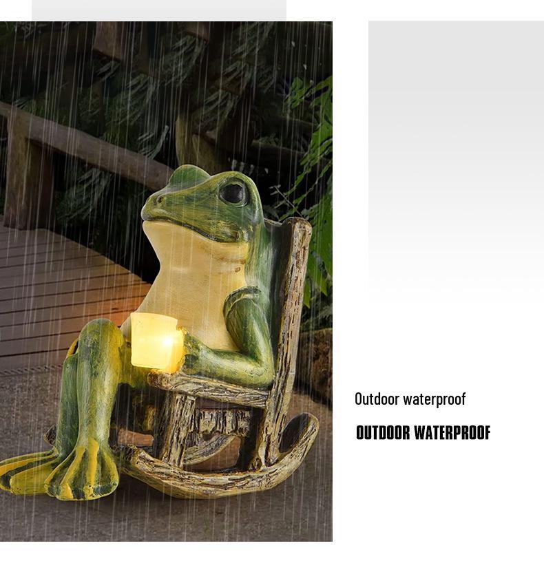 Solar-Powered Decorative Frog Lamp for Garden, Balcony & Courtyard