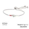 Palestine Map Charm Bracelet Stainless Steel Palestine Flag Geometry Country Geography Jewelry for Women Men
