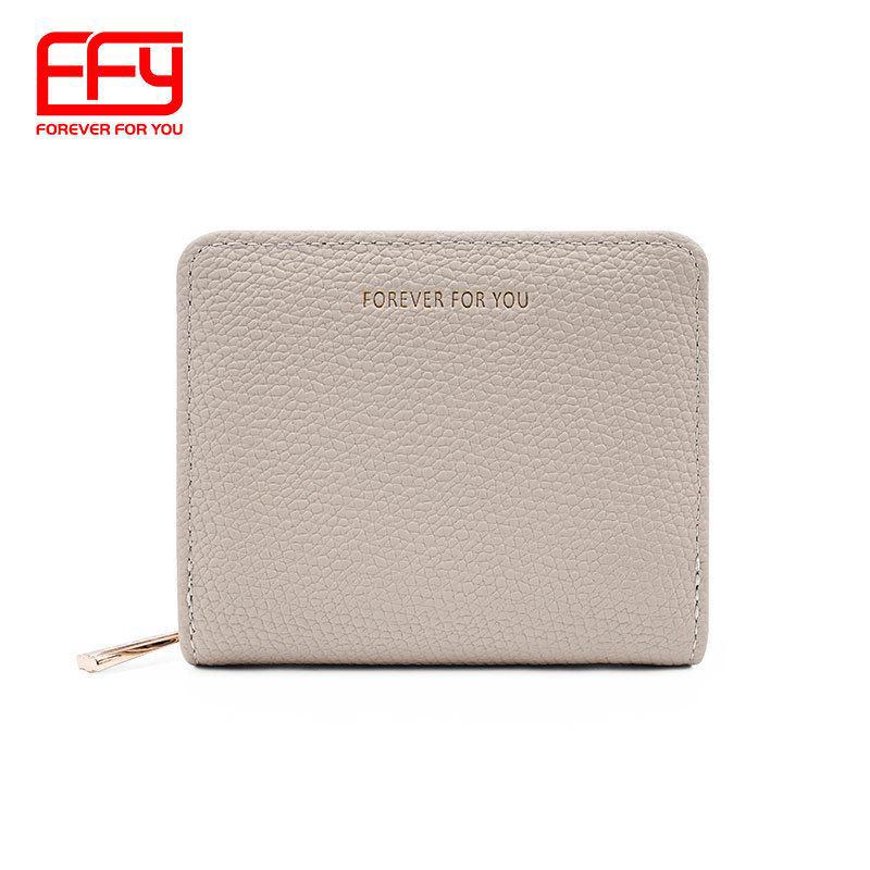 Stylish Compact Two-Fold Ladies PU Leather Wallet with High Capacity