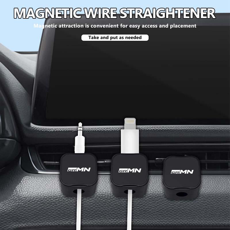 Multifunction Portable Magnetic Cable Clip Adjustable Cord Cable Organizer Holder For Toyota Crown Yaris Corolla Prius Auris CHR